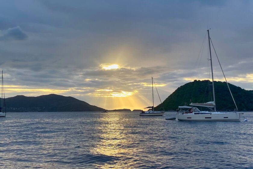 Sunset at Iles les Saintes.